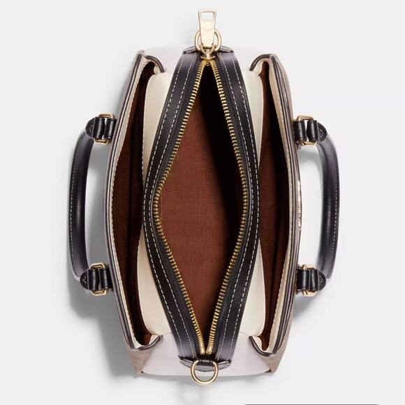 NWT Coach Mini Darcie Carryall Bag In Colorblock Signature Canvas Purse980 - Picture 10 of 13